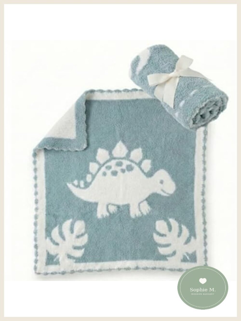 Ultra-Soft Cozy Baby Receiving Blanket Dinosaur 34x30 Microfiber